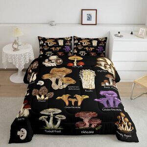 Mushroom Comforter 1 Comforter & 2 Pillowcases Set